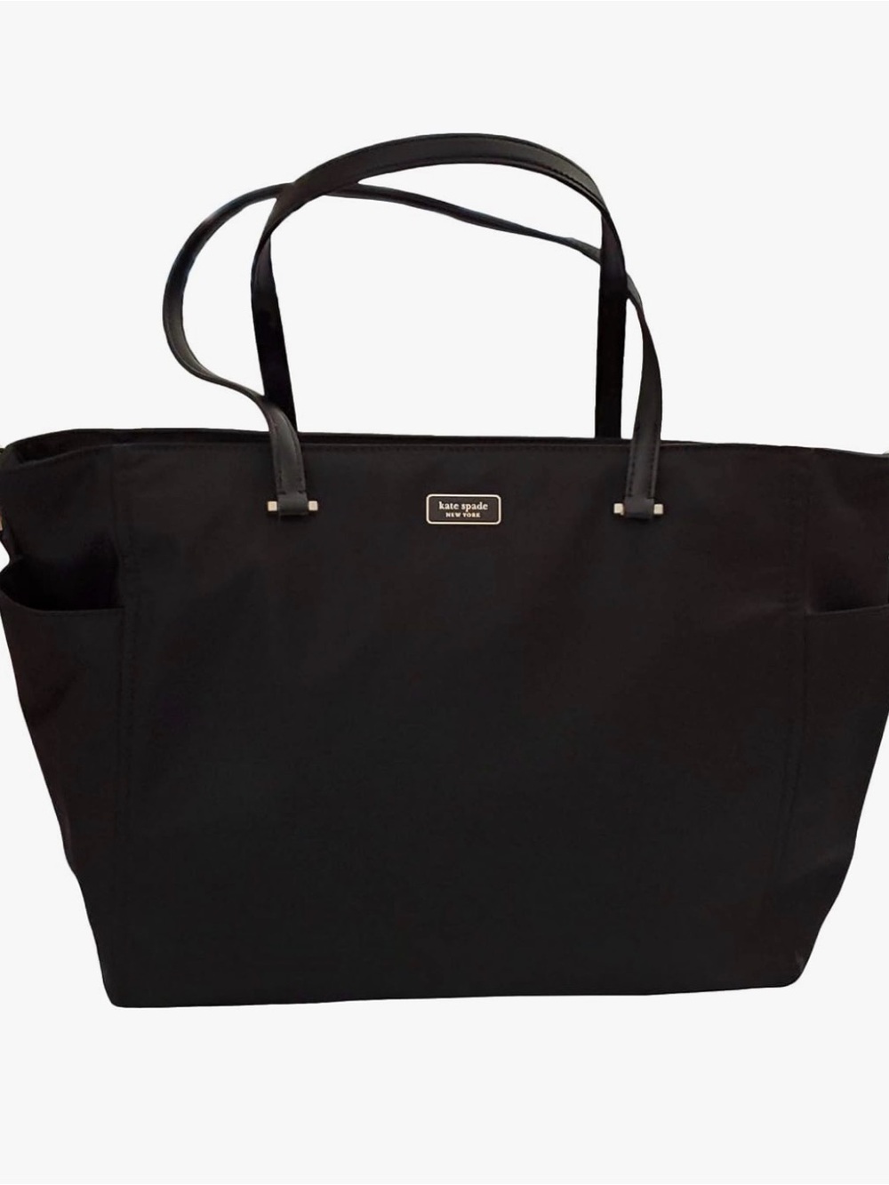 Kate Spade Large Black Tote/Baby Bag with Leather Straps